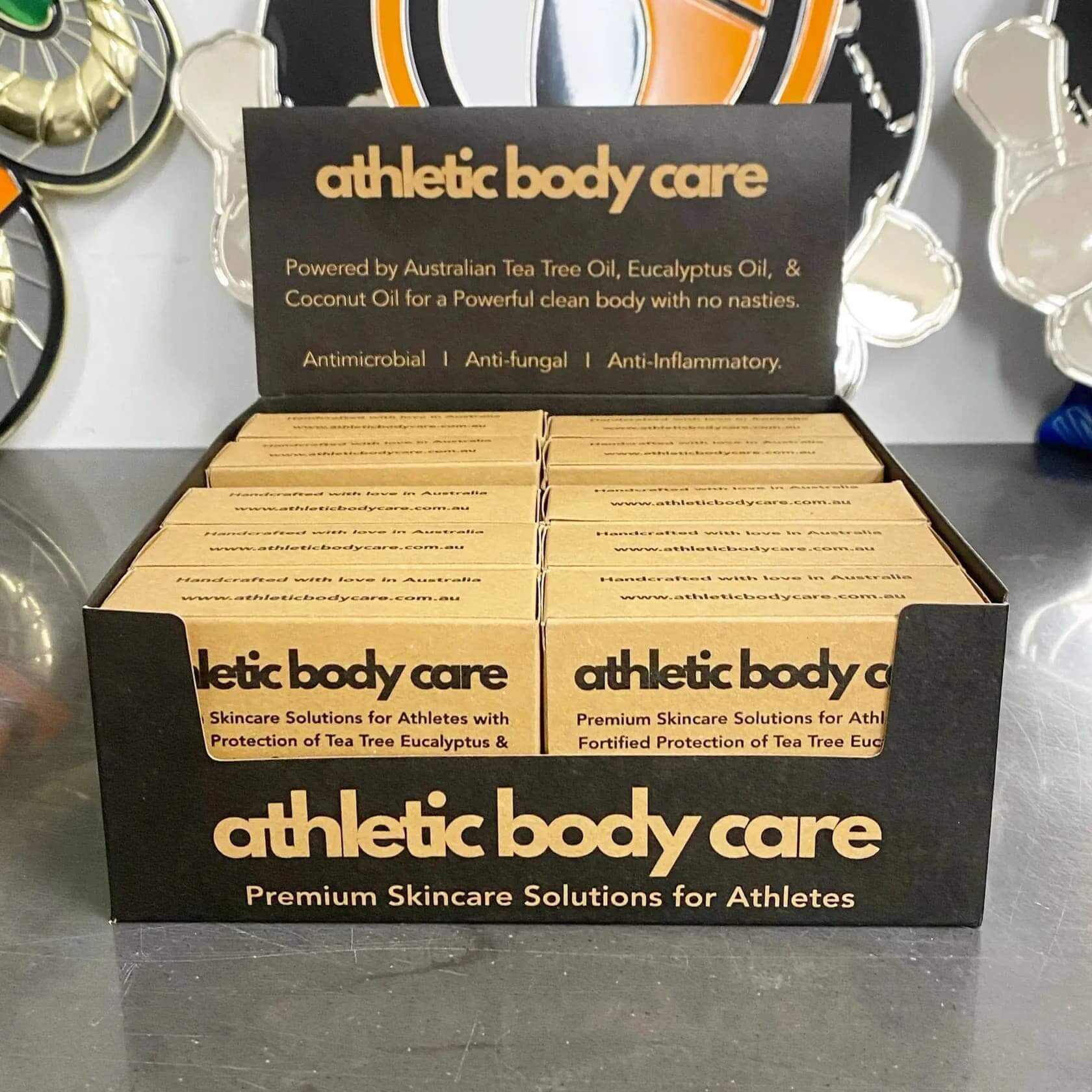 Athletic Body Care 12 pack display box at Domianance MMA