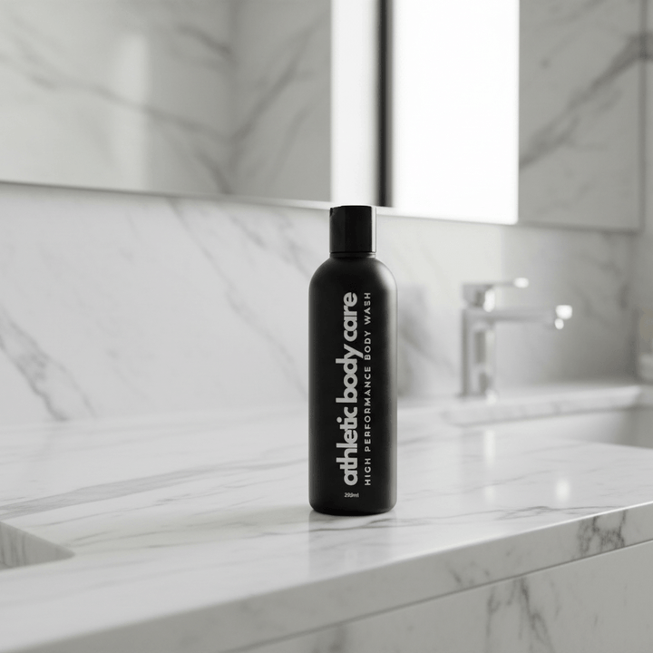 Translation missing: en.Athletic Body Care Performance Body Wash in the bathroom