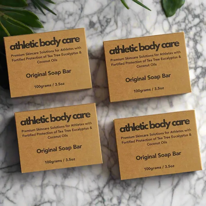 Athletic Body Care Soap Bar Original Tea Tree and Eucalyptus 4 Pack